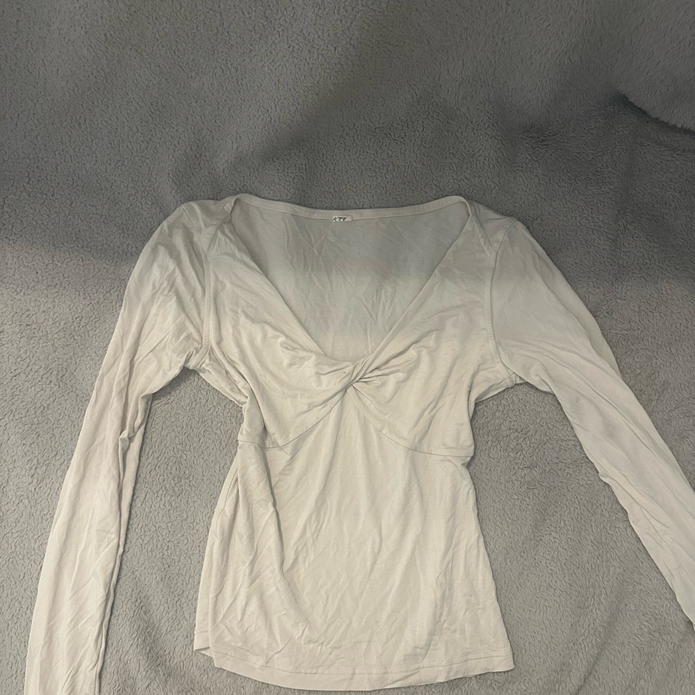 Lululemon Athletica Cream Long Sleeve Top
